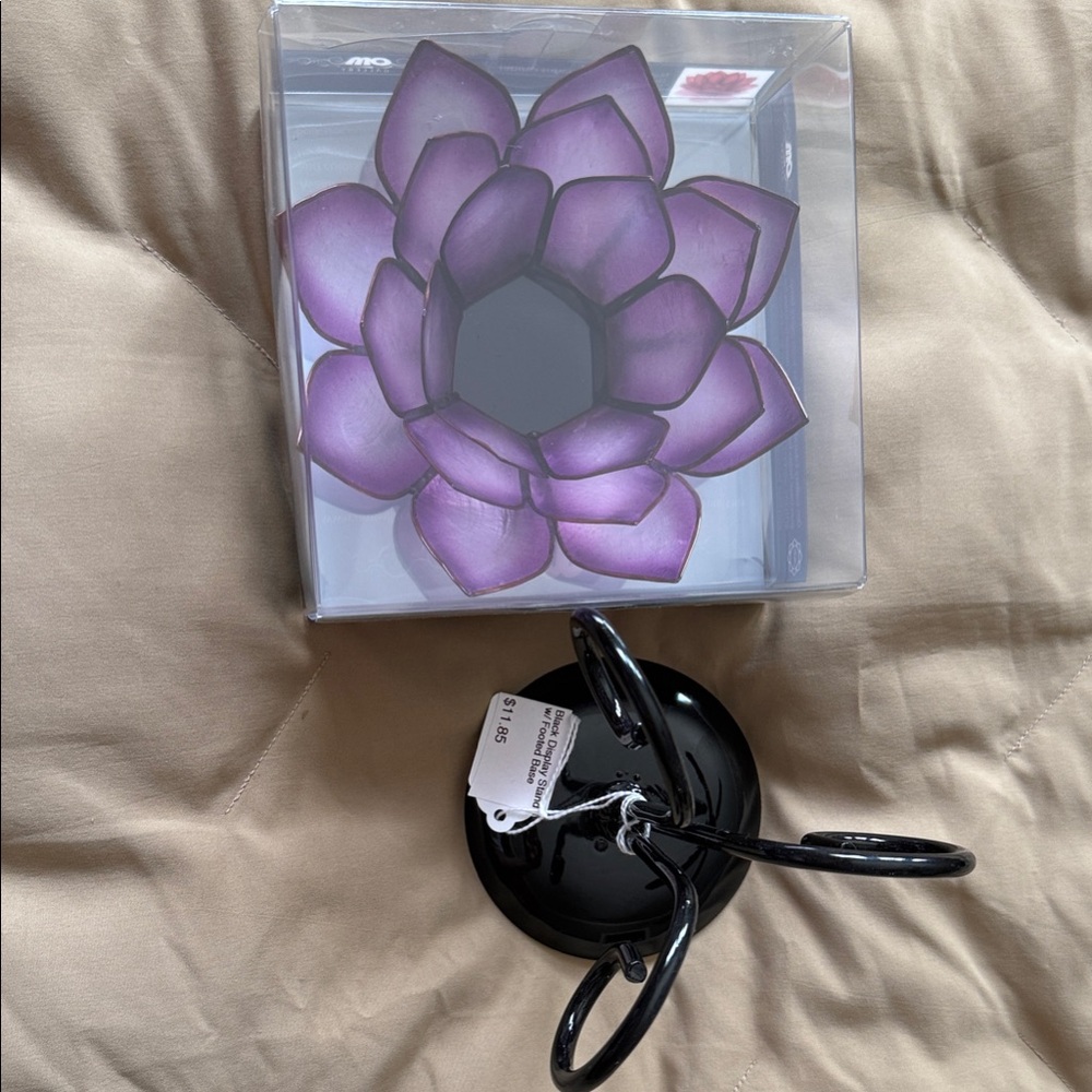 NWT Purple Lotus Candle Holder